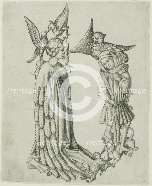 The Letter B, from The Alphabet, 1466-67. Creator: Master ES.