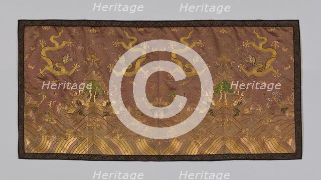 Panel (Dress Fabric), China, 1880/90, Qing dynasty(1644-1911). Creator: Unknown.