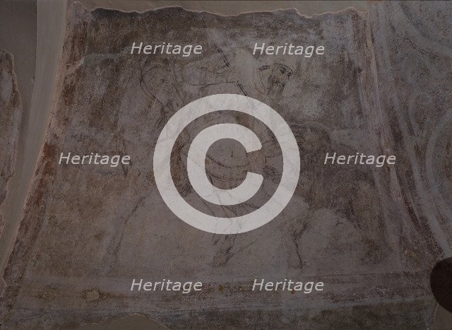 Bear Hunt, 11th century. Artist: Ancient Russian frescos  