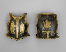 Zischägge (Helmet) and Cuirass of Emperor Ferdinand II, Southern Germany, c. 1620. Creator: Unknown.