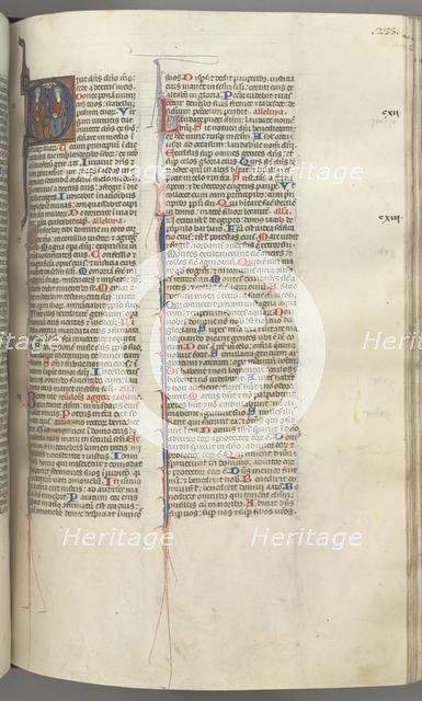 Fol. 233r, Psalm 109, historiated initial D, God the Father and Son..., c. 1275-1300. Creator: Unknown.