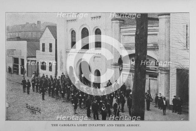 The Carolina Light Infantry and their armory, 1907. Creator: Unknown.