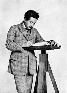 Albert Einstein (1879-1955), German-Swiss mathematician and theoretical physicist, 1905. Artist: Unknown