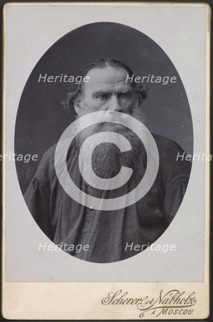 Leo Tolstoy, Russian author, 1900. Artist: Scherer Nabholz & Co