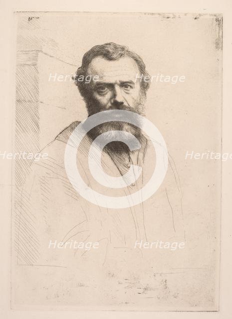 Self-Portrait (Third Plate). Creator: Alphonse Legros (French, 1837-1911).