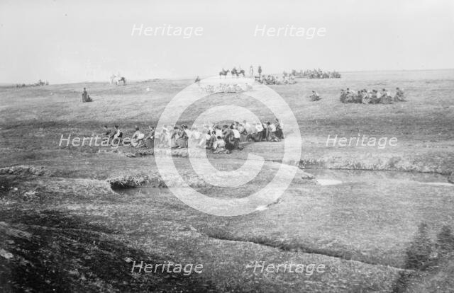 Deploying troops at Kartal Teji against Adrianople, 1912. Creator: Bain News Service.