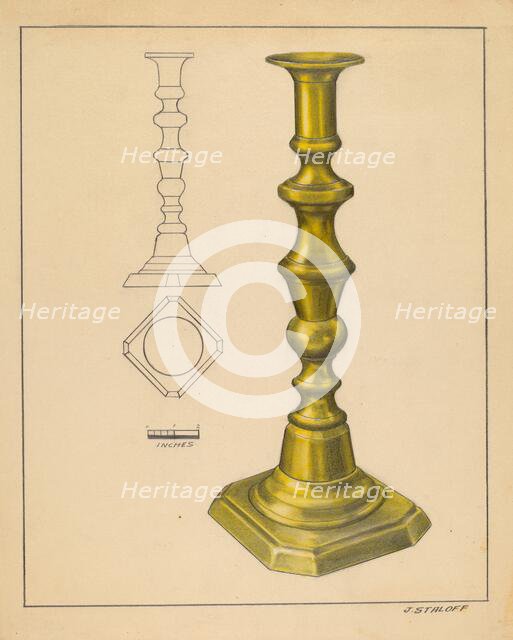 Candlestick, c. 1936. Creator: Jack Staloff.