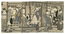 Bellflowers (Asagao), from the series Genji in Fashionable Modern Guise (Furyu yatsushi..., 1789-92. Creator: Hosoda Eishi.