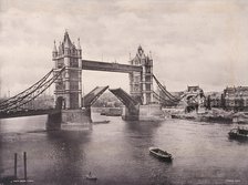View of the east side of Tower Bridge, Stepney, London, c1900. Artist: Anon