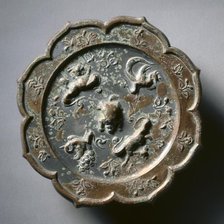 Octafoil Mirror with Crouched Animals, early 7th Century - early 10th Century . Creator: Unknown.