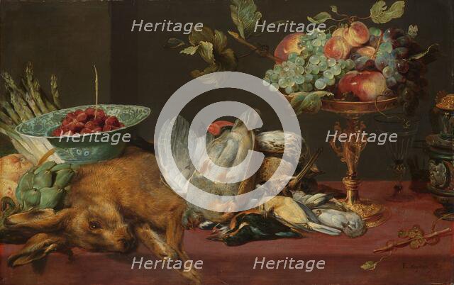 Still Life with Dead Game, Fruit and Vegetables, c.1616-c.1620. Creator: Frans Snyders.