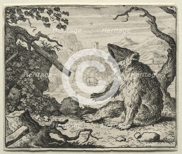 Reynard the Fox: The Bear Calls Reynard to Court. Creator: Allart van Everdingen (Dutch, 1621-1675).
