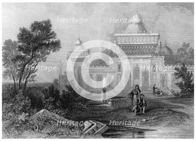 'Shrine of Mohummed Kahn, Deeg'.Artist: Finden