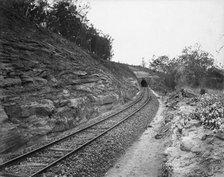 Toowoomba Range tunnel near Ballard's Camp, c1894. Creator: Poul C Poulsen.