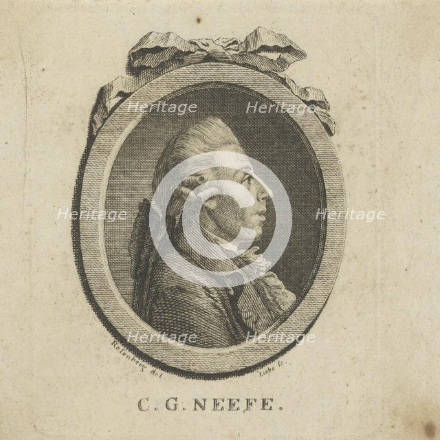 Portrait of the composer Christian Gottlob Neefe (1748-1798) , c. 1780. Creator: Liebe, Gottlob August (1746-1819).