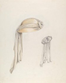 White Satin Hat, c. 1937. Creator: Lucien Verbeke.