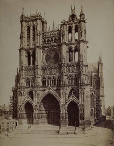 Cathedral Basilica of Our Lady of Amiens - western façade, Amiens, around 1880. Creator: Unknown.