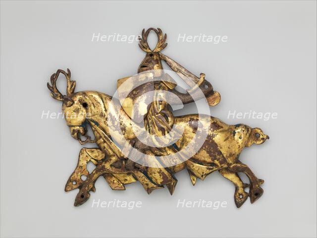 Ornamental Plaque of a Knight on Horseback, Western European, possibly British, ca. 1300. Creator: Unknown.
