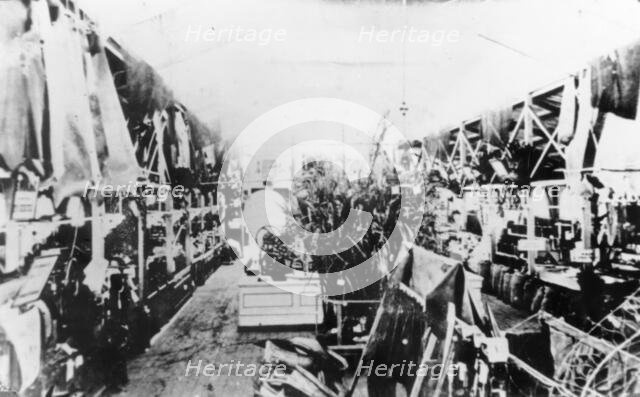 Interior of the main pavilion at the first Queensland Intercolonial Exhibition, 1876. Creator: Unknown.