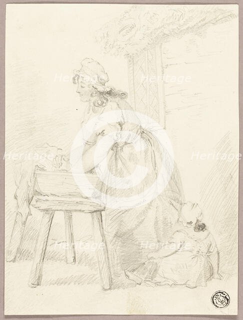 Woman Washing Clothes, n.d. Creator: George Morland.