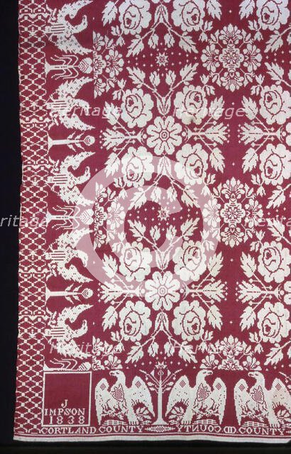Coverlet, New York, 1838. Creator: Jacob Impson.