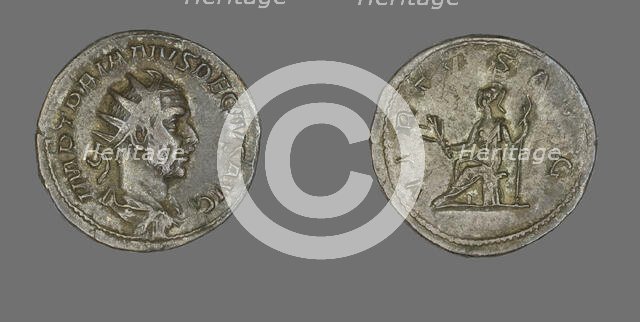 Antoninianus (Coin) Portraying Emperor Decius, about 249. Creator: Unknown.