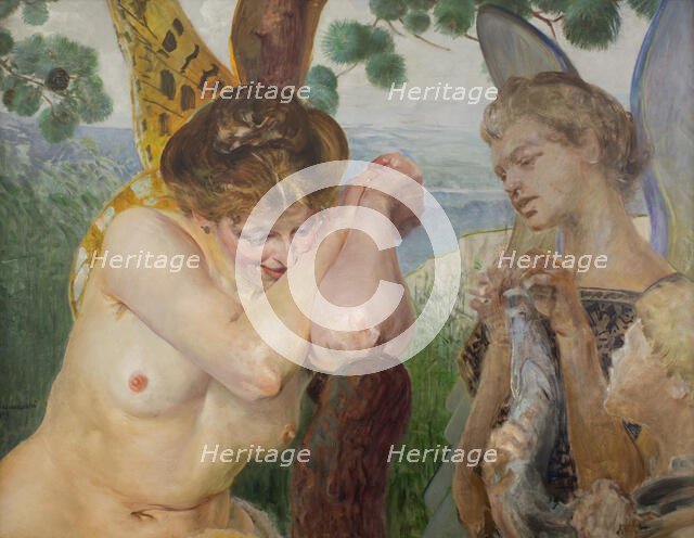 Tobias with a Harpy, 1909. Creator: Jacek Malczewski.