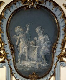 Two cupids making soap bubbles, between 1735 and 1745. Creator: Unknown.