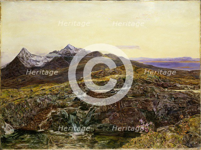 Cuillin Ridge, Skye, from Sligachan, 1855. Artist: John William Inchbold.