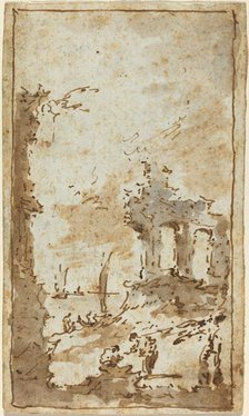 A Capriccio of Ruins by the Lagoon. Creator: Francesco Guardi.