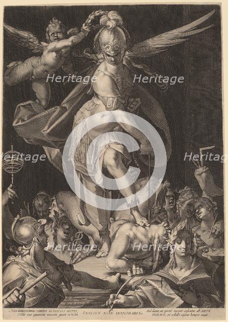 Wisdom Conquering Ignorance, c.1597. Creator: Aegidius Sadeler II.