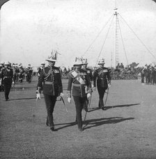 King George V (1865-1936) with Brigadier General Sir R Grimston, Delhi, India, 1912.Artist: HD Girdwood