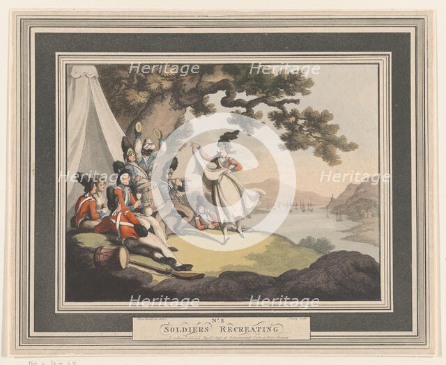 Soldiers Recreating, April 1, 1798. Creator: Heinrich Schutz.