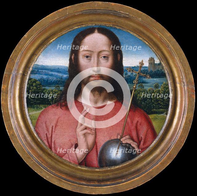 Salvator Mundi, 1480-85. Creator: Workshop of Hans Memling (Netherlandish, Seligenstadt, active by 1465-died 1494 Bruges).