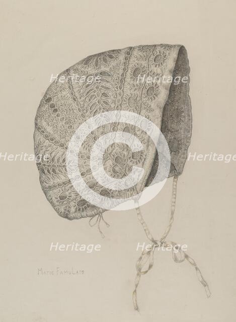 Infant's Cap, c. 1938. Creator: Marie Famularo.