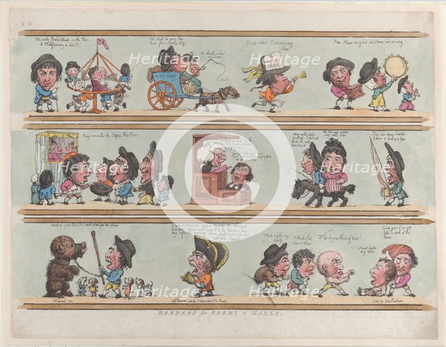Borders for Rooms & Halls, Plate 8, June 20, 1799., June 20, 1799. Creator: Thomas Rowlandson.