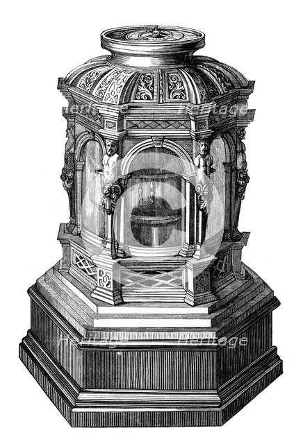 Portable clock, 14th-16th century, (1870). Artist: Unknown