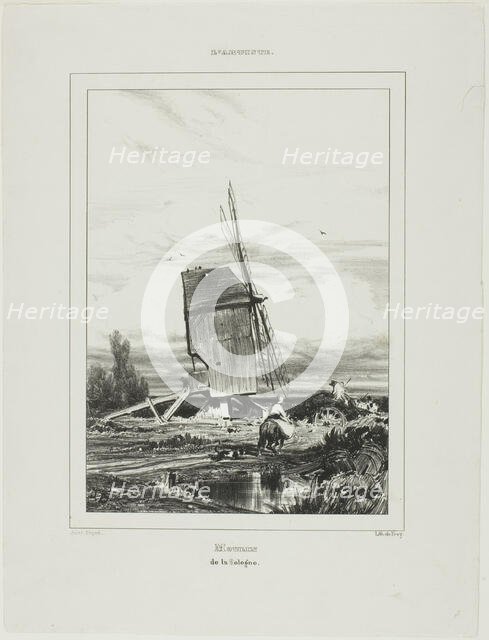 Windmill of Sologne, 1835. Creator: Jules Dupré.