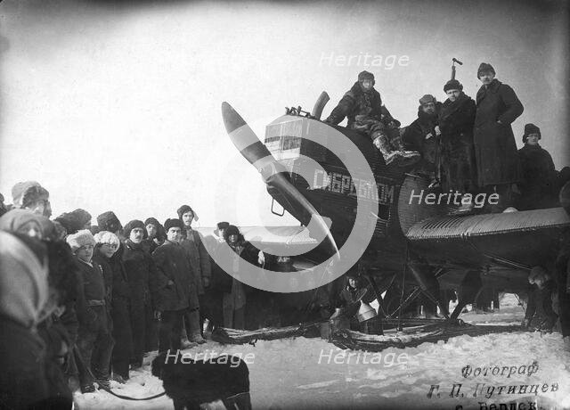 Aerosleds on the Ob, 1880. Creator: GP Putintsev.