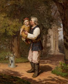 Gardener and a Little Colonel, 1855. Creator: Wojciech Gerson.