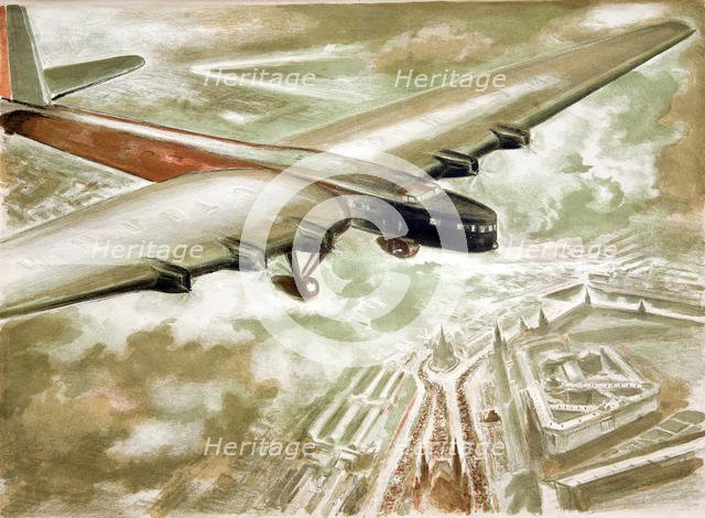 Flight over the Red Square, 1937. Creator: Suvorov, Anatoly Andreyevich (1890-1943).