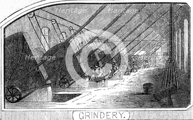 Royal Small Arms Factory, Enfield: Grindery, 1861. Creator: William James Palmer.