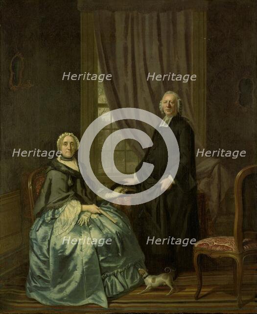 Portrait of Petrus Bliek, Remonstrant Minister in Amsterdam, with his Wife Cornelia Drost, 1771. Creator: Hendrik Pothoven.