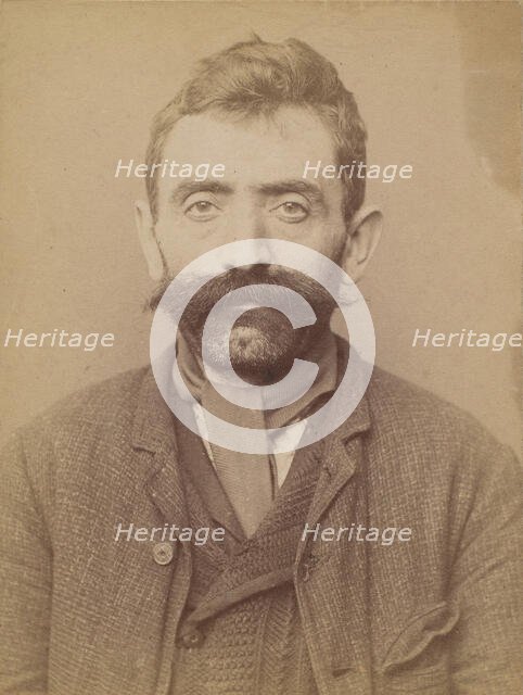 Morane. Antoine. 35 ans, né à Chalinargue (Cantal). Manœvre. Anarchiste. 6/3/94., 1894. Creator: Alphonse Bertillon.