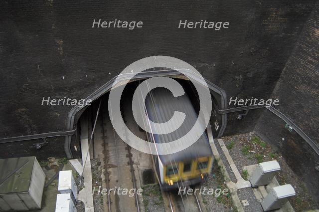 Underground train, Gwynne Place, Clerkenwell, Islington, London, 2005. Creator: Derek Kendall.