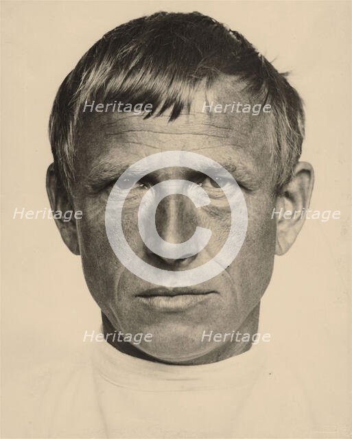 Portrait of the artist Otto Dix (1891-1969), ca 1933. Creator: Erfurth, Hugo (1874-1948).