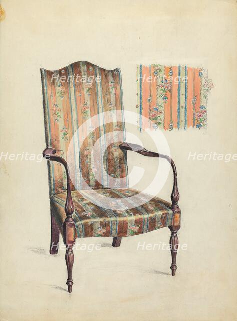 Hepplewhite Arm Chair, 1936. Creator: Elizabeth Curtis.