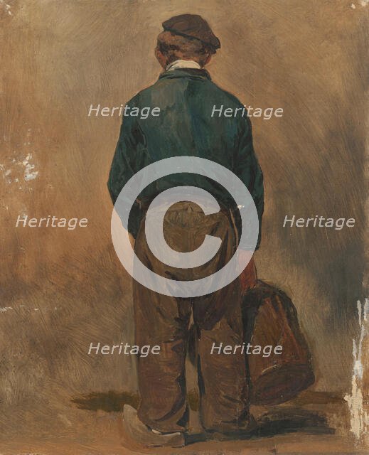 Fisherman with basket, seen from behind, c.1800-c.1900.  Creator: Jan Weissenbruch.