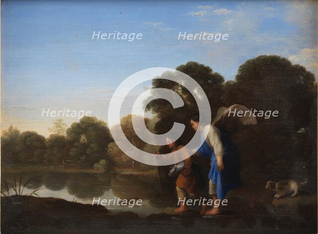 Young Tobiah and the Angel, 1645-1680. Creator: Toussaint Gelton.