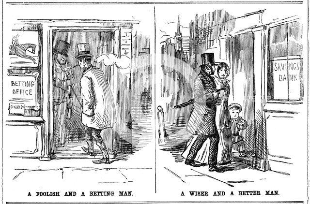 'A Foolish and a Betting Man' and 'A Wise and a Better Man', 1852. Artist: Unknown
